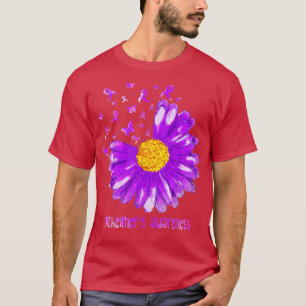 Camiseta Daisy Butterfly Roxo Alzheimers Consciência
