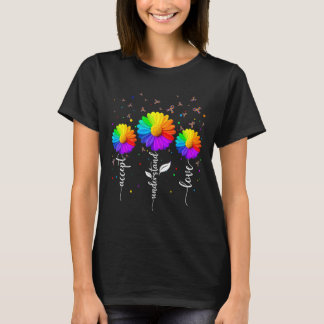 Camiseta Daisy Flower Autism Accept Entenda Lo