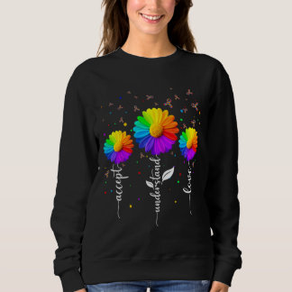 Camiseta Daisy Flower Autism Accept Entenda Lo