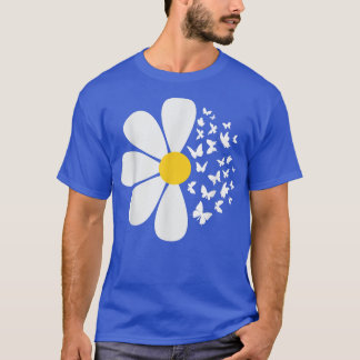Camiseta Daisy Flower Butterflies Primavera Nature Garden G