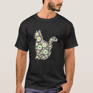 Camiseta Daisy Flower Cat Mãe Dia de as mães Engraçado Aman