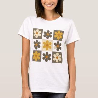 Camiseta Daisy Flower Checkered png|Taupe design|Checkerboa