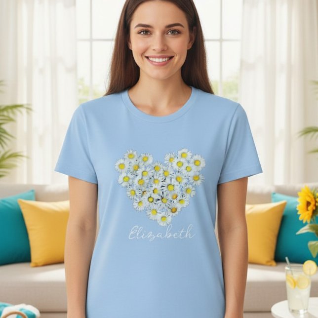 Camiseta Daisy heart tshirt personalized (Criador carregado)