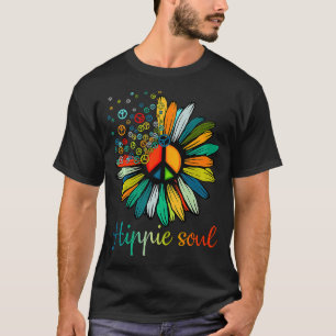 Camiseta Daisy Hippie Soul Flower Amante Presentes de Hippy