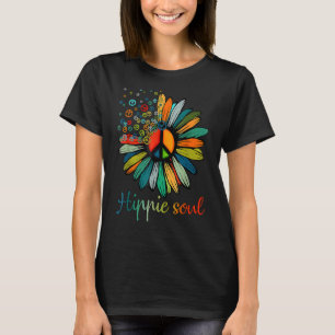 Camiseta Daisy Peace Sign Hippie Soul Flower 1