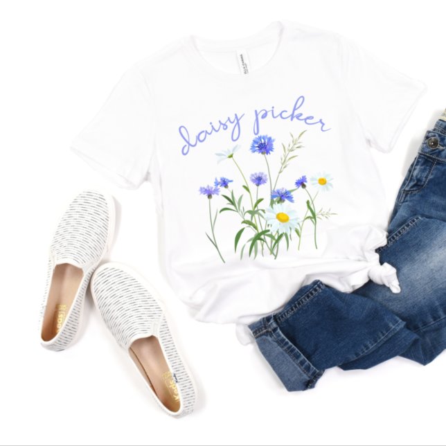 Camiseta Daisy Picker Mulheres Daisy Boho Floral (Criador carregado)