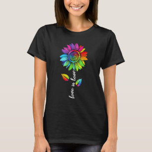 Camiseta Daisy Sunflower Lgbt Rainbow Love É Love Gay Lesb