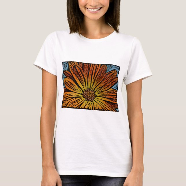 Camiseta Daisy Woodcut (Frente)