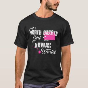 Camiseta Dakota do Norte Apenas uma garota de Dakota do Nor