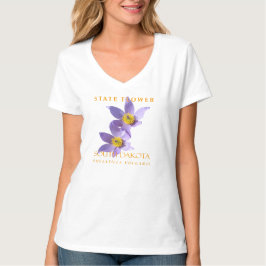 Camiseta Dakota do Sul Flor Pulsatilla vulgaris