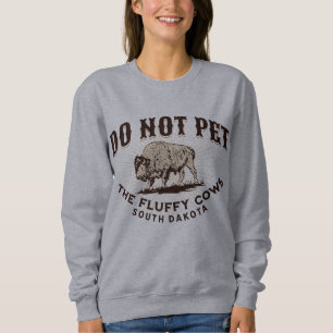 Camiseta Dakota do Sul Não Põe as Vacas Fluffy Bison Swea