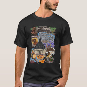 Camiseta Dakota do Sul O Estado Monte Rushmore