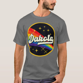 Camiseta Dakota Rainbow No Estilo Vintage Do Espaço