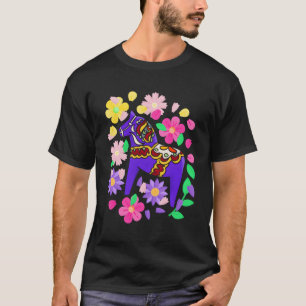 Camiseta Dala Horse Folse Flag Dalahelmsoljd