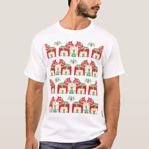 Camiseta Dala Horse Sueco: Arte Folk