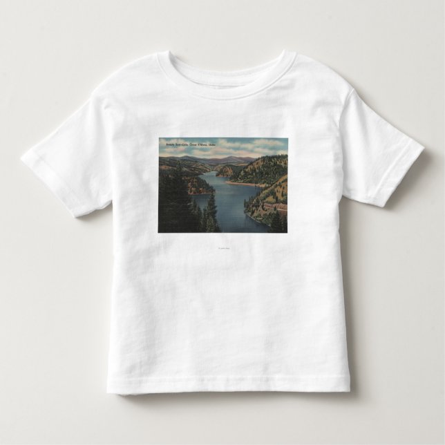 Camiseta d'Alene de Coeur, identificação - vista da baía da (Frente)