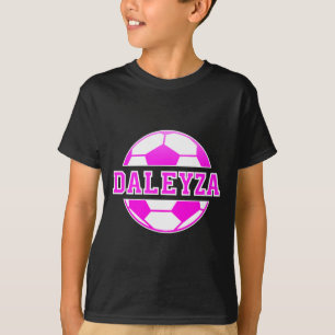 Camiseta Daleyza Nome Meninas Futebol Jogam Futebol Fã de E