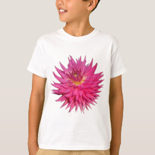 Camiseta Dália cor-de-rosa