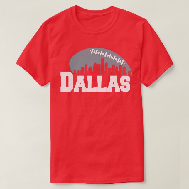 Camiseta Dallas City Skyline (Frente do Design)