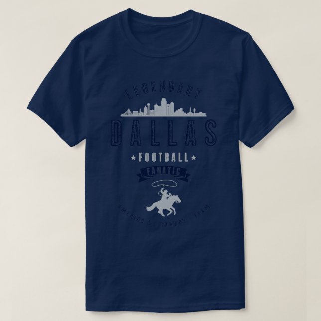 Camiseta Dallas Futebol Fanatic Vintage Texto (Frente do Design)