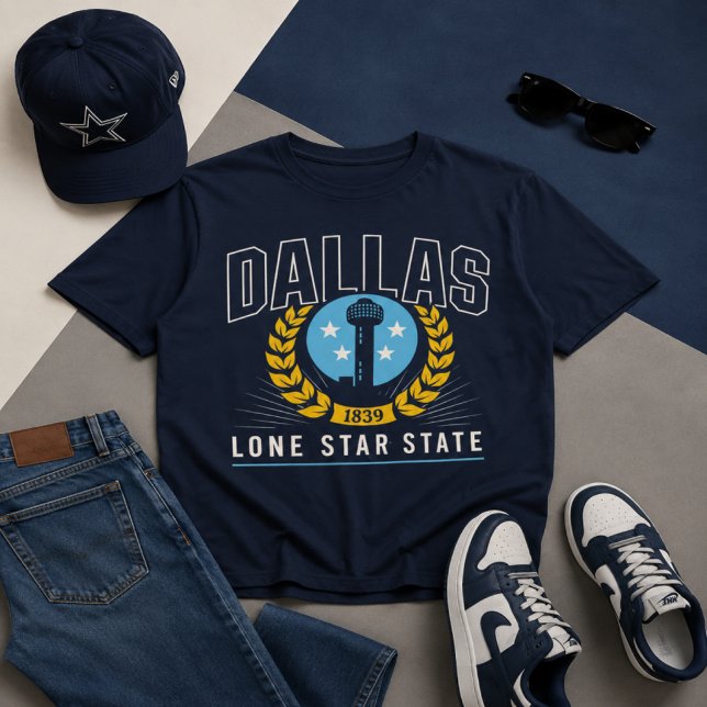 Camiseta Dallas Lone Star State Vintage Graphic (Criador carregado)