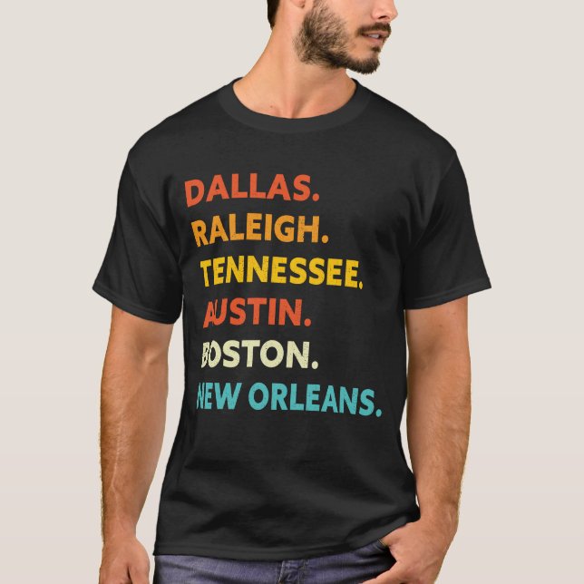 Camiseta Dallas Raleigh Tennessee Austin Boston New Orleans (Frente)