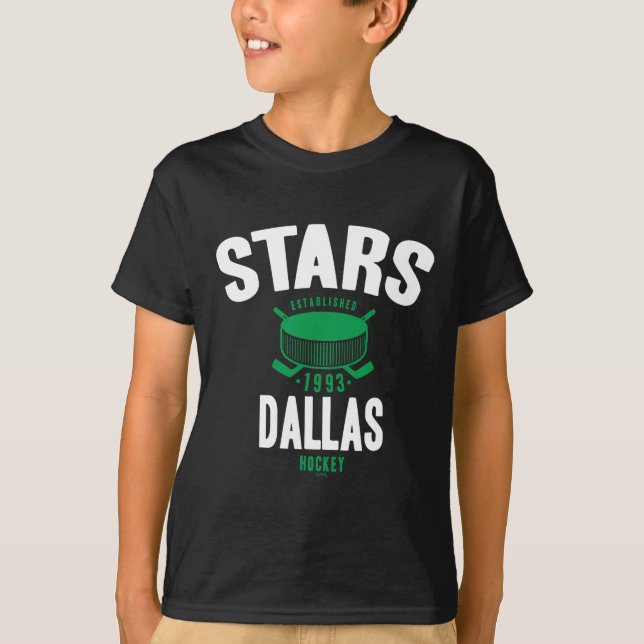 Camiseta Dallas Stars Hockey Puck Black Officially Licensed (Frente)