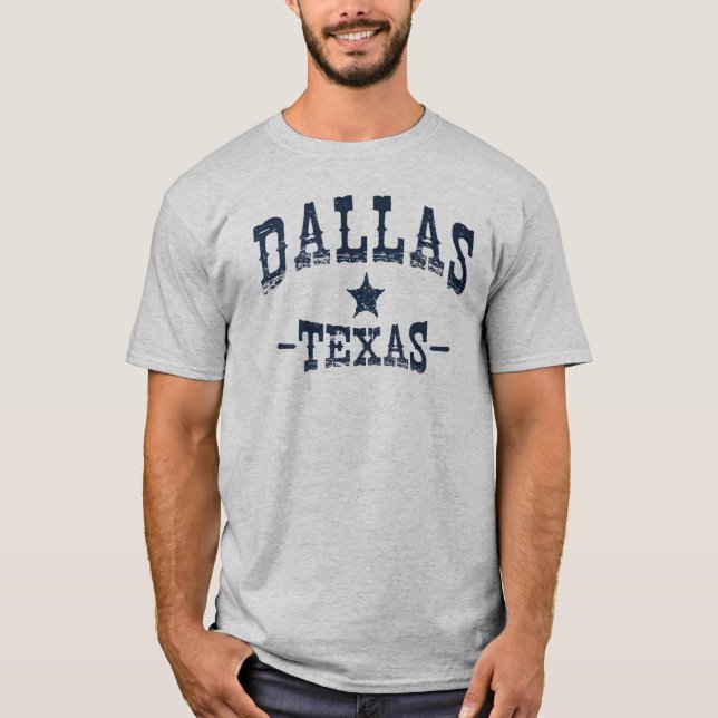 Camiseta Dallas Texas As Cidades Da América (Frente)
