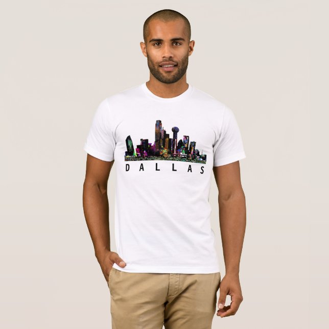 Camiseta Dallas, Texas em grafite (Frente Completa)