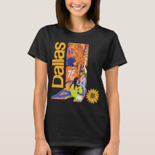 Camiseta Dallas Texas Girassol Vintage, Arte Pop Retrô