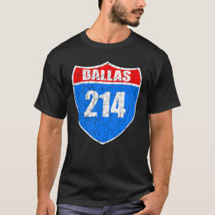 Camiseta Dallas Texas Interstate 45 Orgulho Representa 214