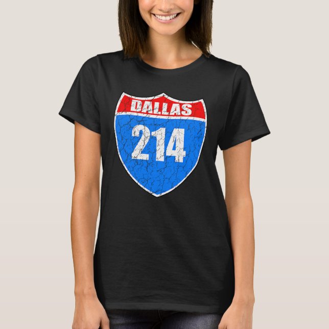 Camiseta Dallas Texas Interstate 45 Pride Represent 214 Dis (Frente)