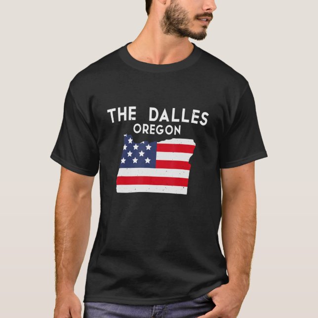 Camiseta Dalles Oregon EUA State America Viagem: (Frente)