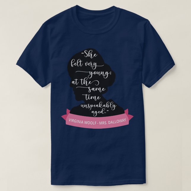 Camiseta Dalloway Cote III Virginia Woolf Silhouette (Frente do Design)