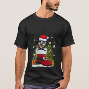 Camiseta Dalmaciano engraçado no Natal Santa Hat Feio Calça