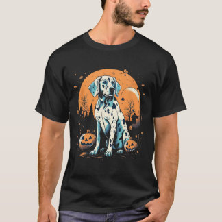 Camiseta Dalmaciano Pumpkin Halloween Costume Cachorro Pupp