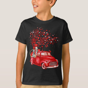 Camiseta Dalmaciano Riding Red Truck Namorados Borboleta He