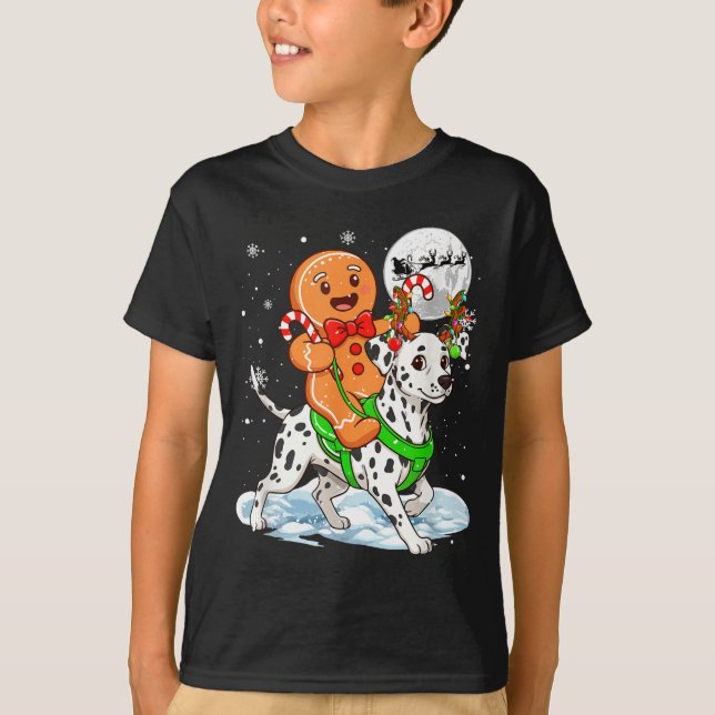 Camiseta Dálmata de Renas de Natal de Pão de Mel B (Frente)