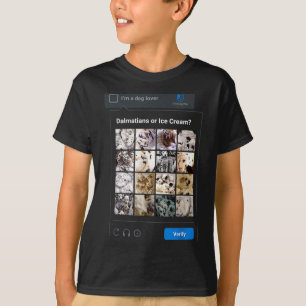 Camiseta Dálmata Engraçado Ou Sorvete Meme Mãe de Cachorro 