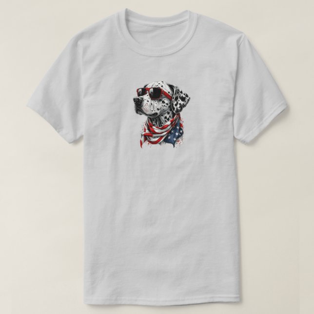 Camiseta Dalmatian 4 De Julho (Frente do Design)