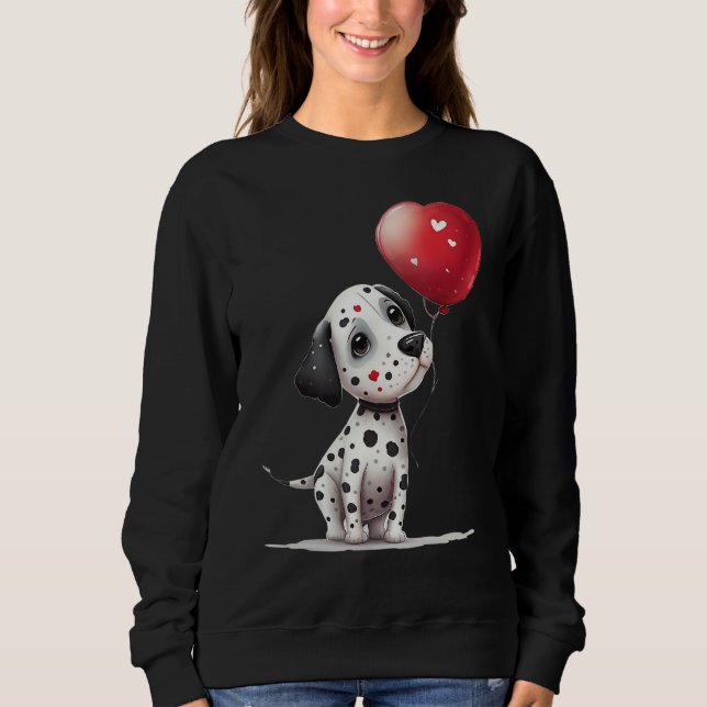 Camiseta Dalmatian Love Heart for Valentines Day on Dalmati (Frente)
