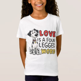 Camiseta Dalmatian Love is a Four Letter Word