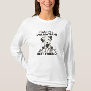 Camiseta Dalmatianos Meninas Melhor Amiga Diamantes Dalmaci