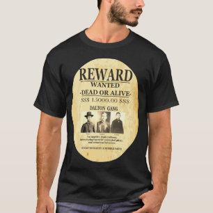 Camiseta Dalton Gang Sepia 💰 Recompensa Oferecida