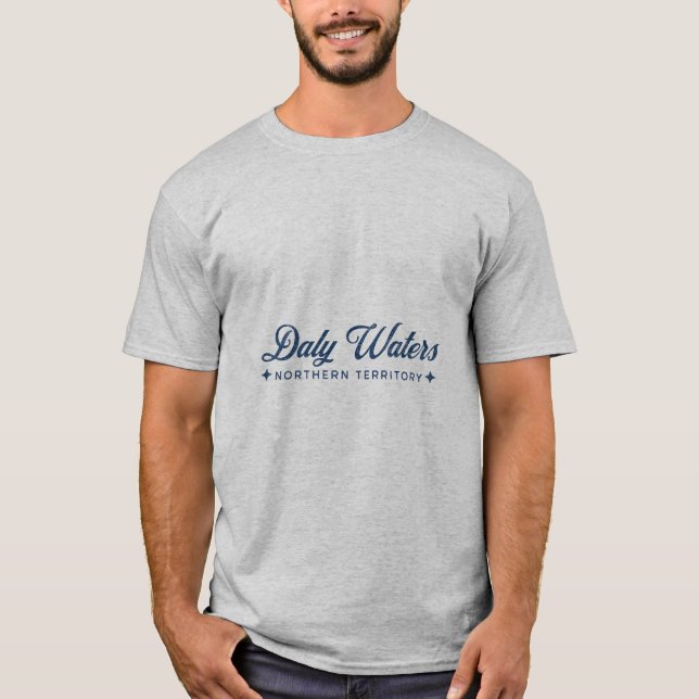 Camiseta Daly Waters desapontou o azul clássico, Austrália (Frente)