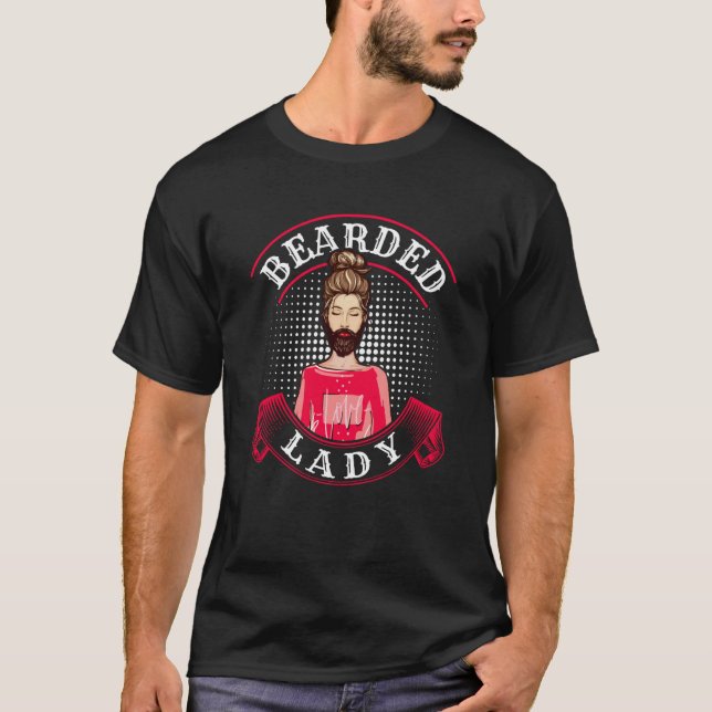 Camiseta Dama Barbuda Circo Figurino de Circo Vintage (Frente)