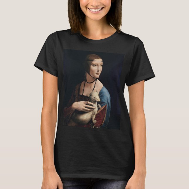 Camiseta Dama com Arminho de Leonardo da Vinci (Frente)