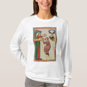 Camiseta Dama dando presente ao pretendente, século XIV