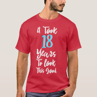 Camiseta Dama de 18 de aniversário para rapazes e raparigas