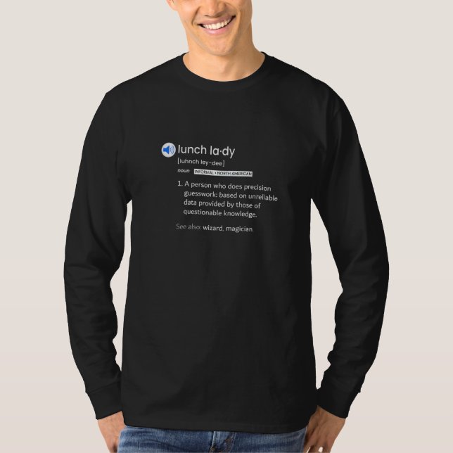 Camiseta Dama De Almoço De Definição De Volta À Escola (Frente)